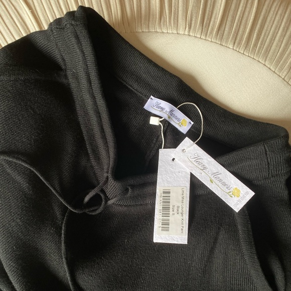 Heavy Manners Pants - Heavy Manners NWT Little Miss Lounger Knit Pant in Black